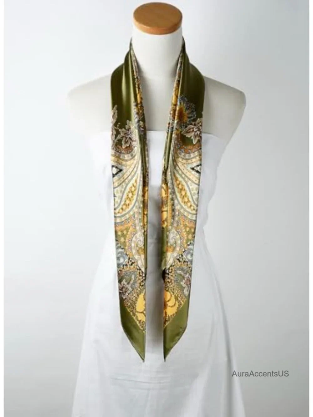 35x35 Satin Square Scarf, Silk-Feel Hair Wrap, Large Bandana, Neck Wrap &